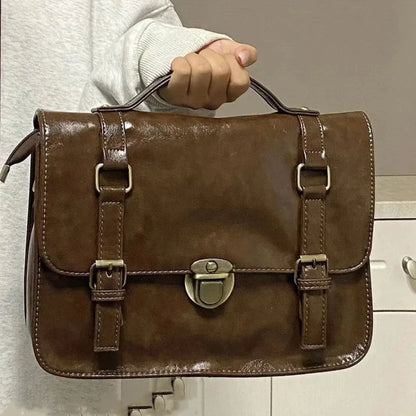 Vintage Women's Messenger Bag – Y2K Satchel Crossbody
