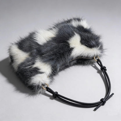 Luxury Europe America Women Real Fox Fur Bag Messenger Chain Shoulder Ladies Tote Handbag Crossbody