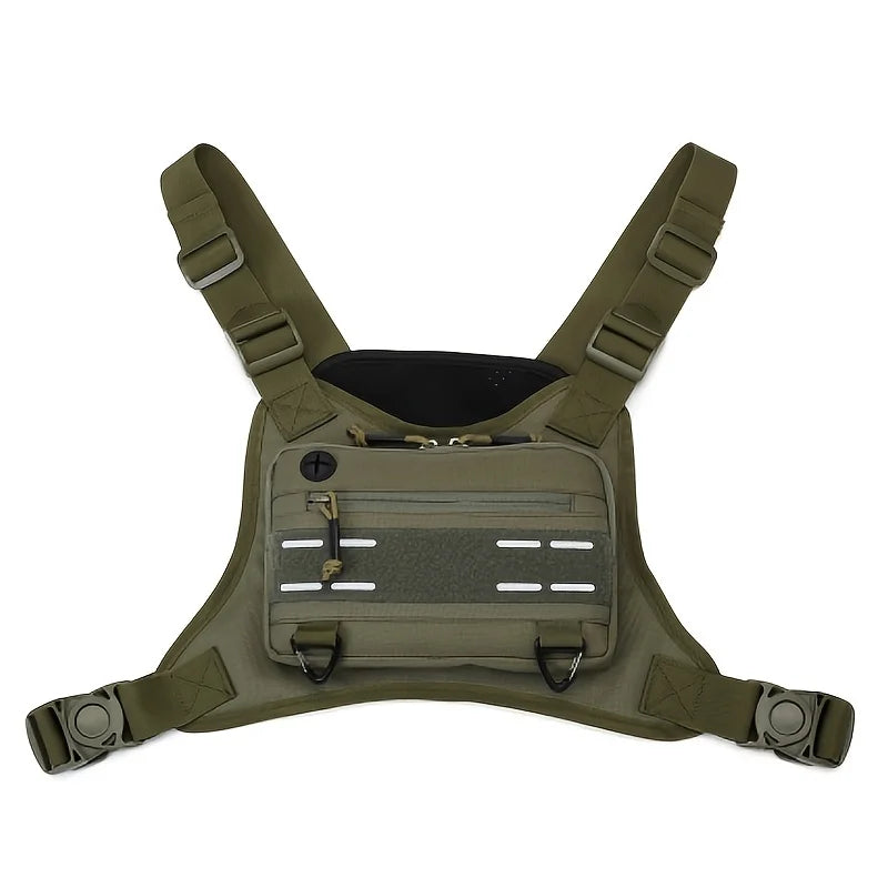 Tactical MOLLE Chest Rig Vest Bag – Airsoft Hunting Shoulder Pack