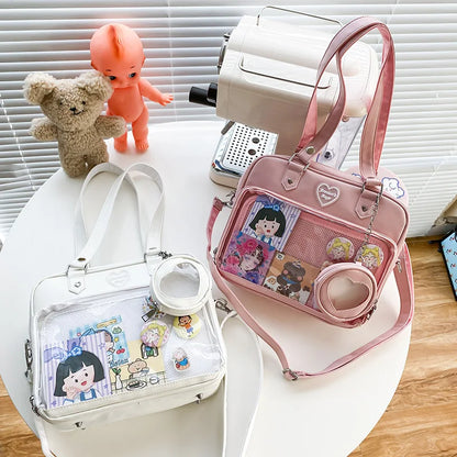 Women Japanese Style Trend Kawaii Candy Color Large Capacity Ita Bag Student Preppy Shoulder