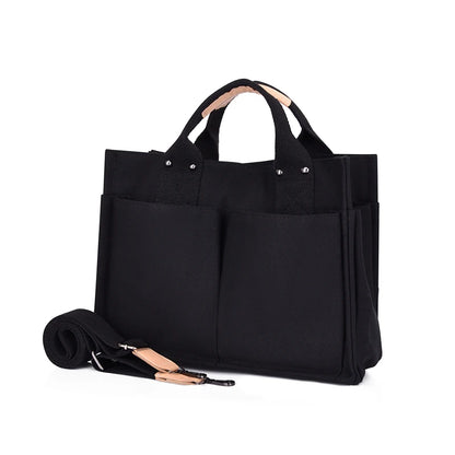 Simple Fashion Shoulder Bags For Women 2022 New Handbags Waterproof Nylon Canvas Tote Bag With Pockets Crossbody Lunch Bag Bolso