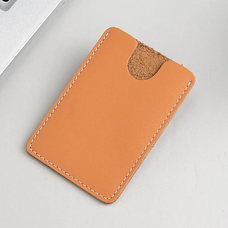 Slim Genuine Leather Card Holder – Ultra-Thin Cowhide Wallet