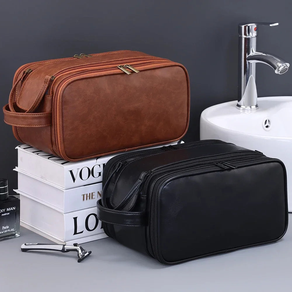 Toiletry Bag – Waterproof PU Leather Travel Dopp Kit
