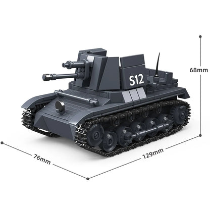 M3 Scout Car & Artillery Building Blocks Military MOC Set for Kids