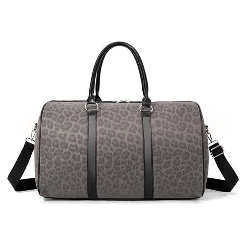 Leopard Print Weekender Duffle Bag – Overnight Travel Bag