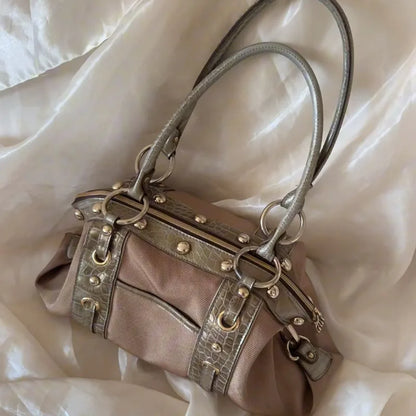 Patchwork Shoulder Bag for Women – Chic Large Capacity Tote