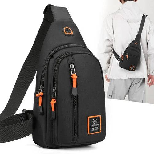 Men's Waterproof Oxford Crossbody Bag – Sports & Travel Chest Pouch