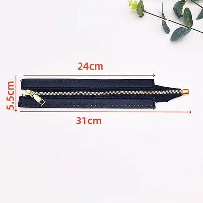 24cm PU Leather Zipper Strip for DIY Handmade Bags