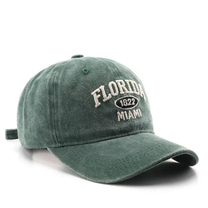 Vintage Washed Baseball Cap – Embroidered Unisex Cotton Hat