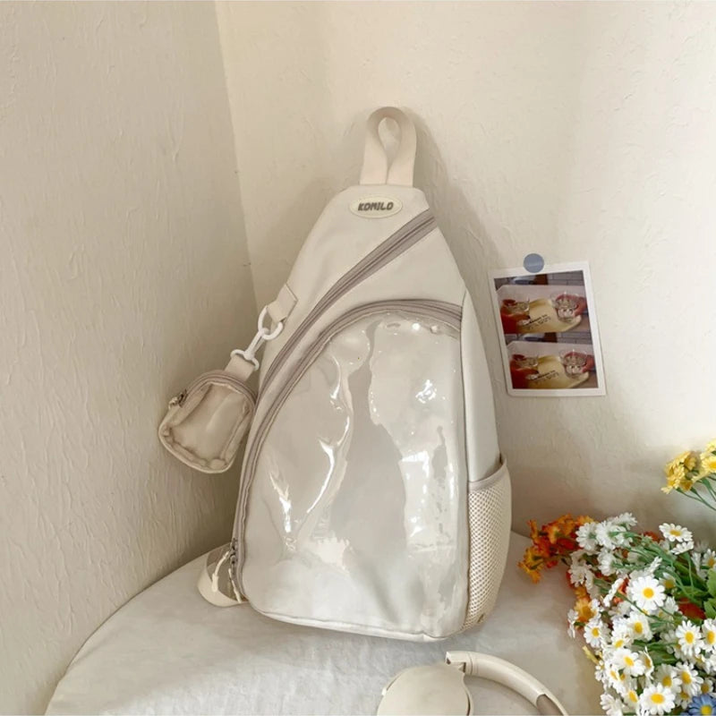 Clear Crossbody Sling Bag for Women – Y2K Transparent ITA Bag