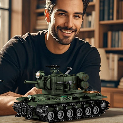 KV-2 Heavy Tank MOC Building Set – 2235-Piece Military Brick Model