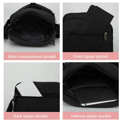 Canvas Crossbody Bag for Men – Vintage Messenger Sling