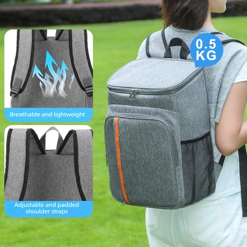 18L Insulated Cooler Backpack – Large Thermal Lunch Bag