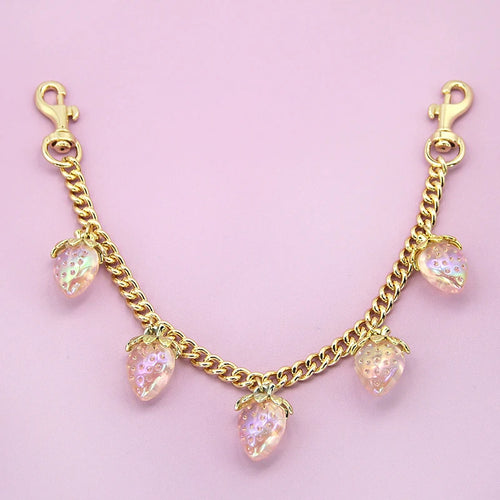 Strawberry Bag Charm Chain – Cute Pendant Keychain Accessory