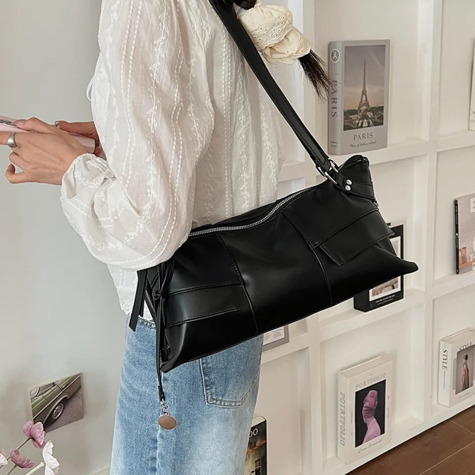Oil Wax Leather Crossbody Bag – Women's Soft Shoulder Handbag