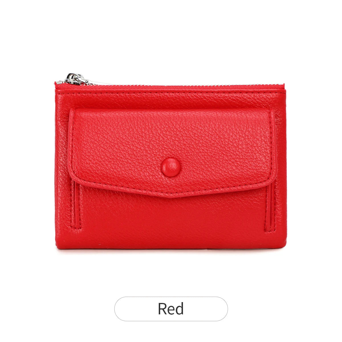 Women's Zip Coin Purse – Multi-Card Short Wallet with Buckle