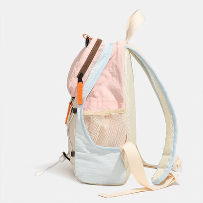 Color Block Mini Nylon Backpack – Lightweight Hiking & Daily Bag