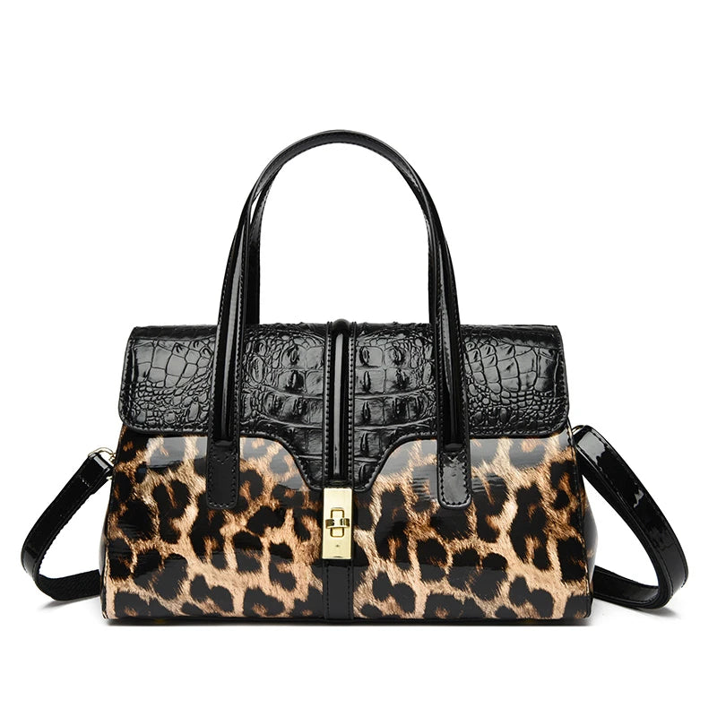 Luxury Tote Handbag for Women – Crocodile Patent Leather