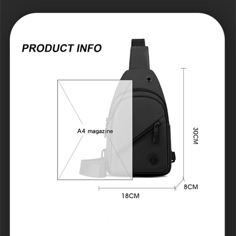 Men's Nylon Sling Chest Bag Crossbody Outdoor Sports