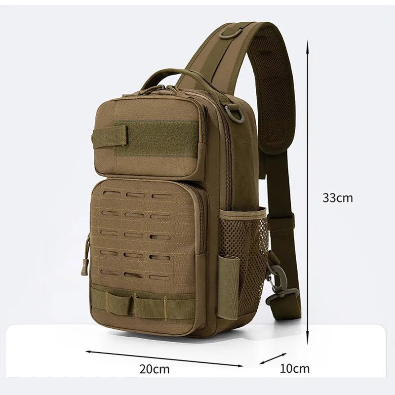Tactical Fishing Sling Bag – Chest Pack with Rod Holder