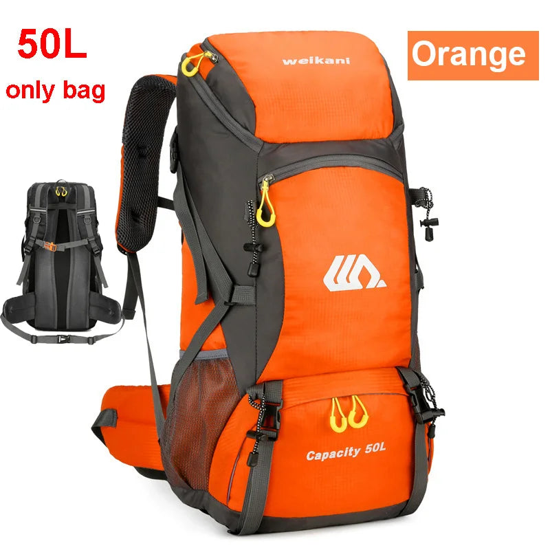 50L Hiking Backpack – Waterproof Travel Bag with Rain Cover