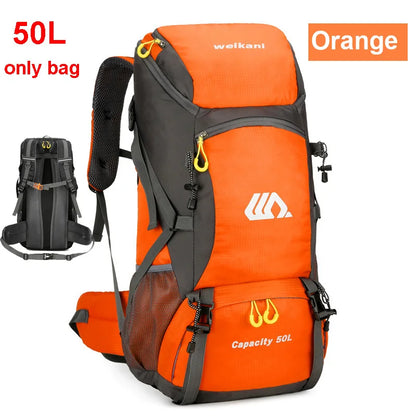 50L Hiking Backpack – Waterproof Travel Bag with Rain Cover
