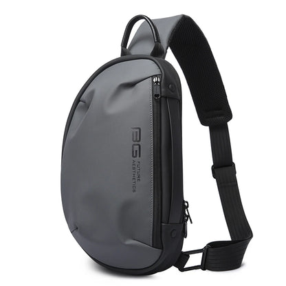 Waterproof Sling Chest Bag for Men with USB Charging Port