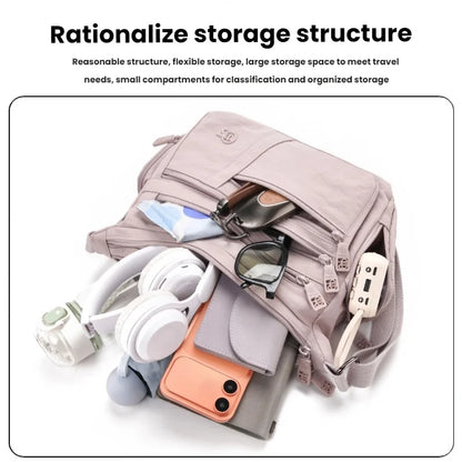 Multi-Pocket Crossbody Bag with Adjustable Strap