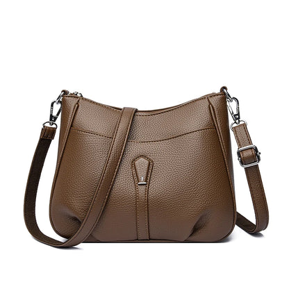 Roomy Soft Leather Crossbody Bag for Women – Classic Shoulder Purse