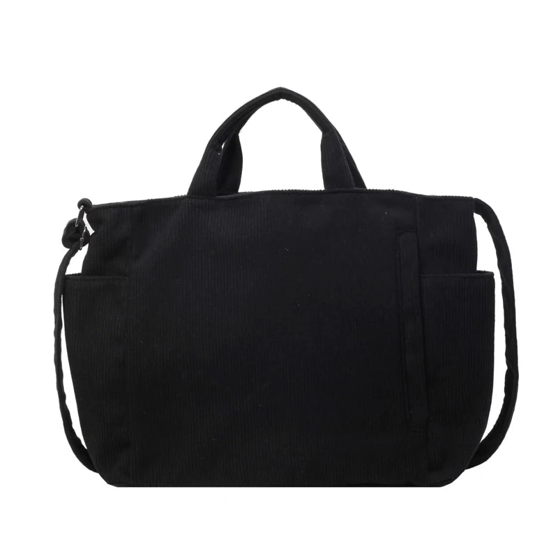 Corduroy Tote Bag for Women – Large Capacity Shoulder & Crossbody