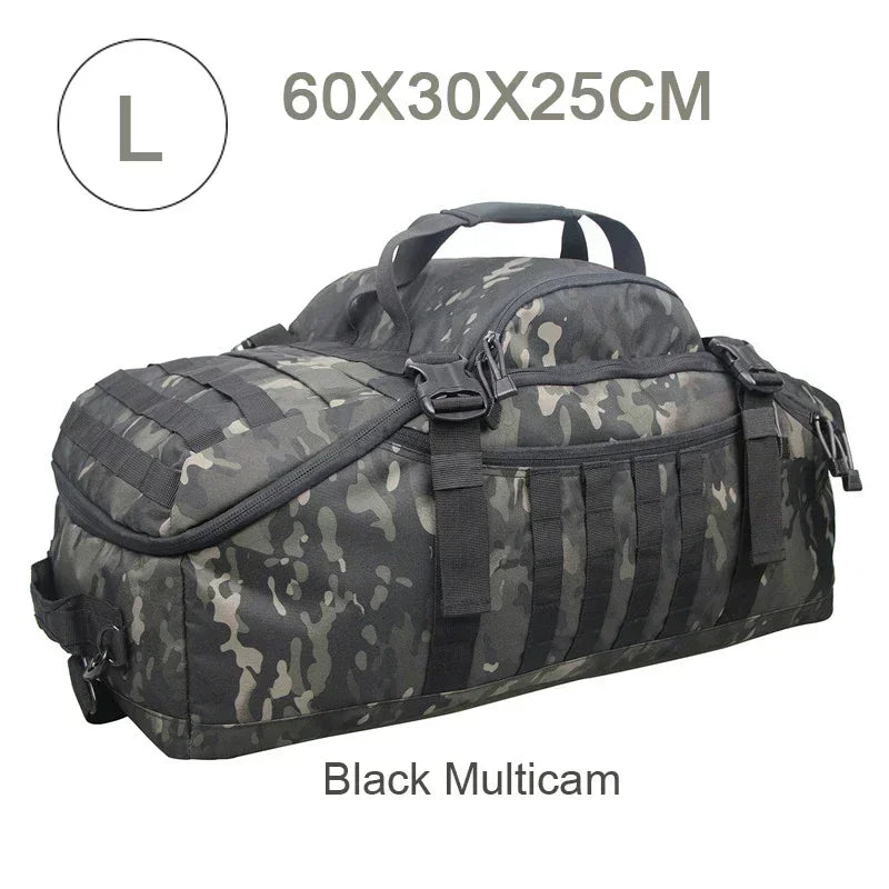 Tactical Duffle Backpack – 25L 45L 80L MOLLE Camping Travel Bag
