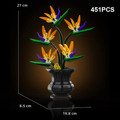 Botanical Flower Building Blocks Set – DIY Potted Plant Model