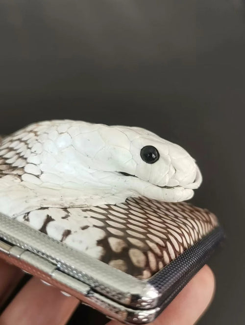 Python Snake Skin Cigarette Case – Genuine Leather Ultra-Thin Holder