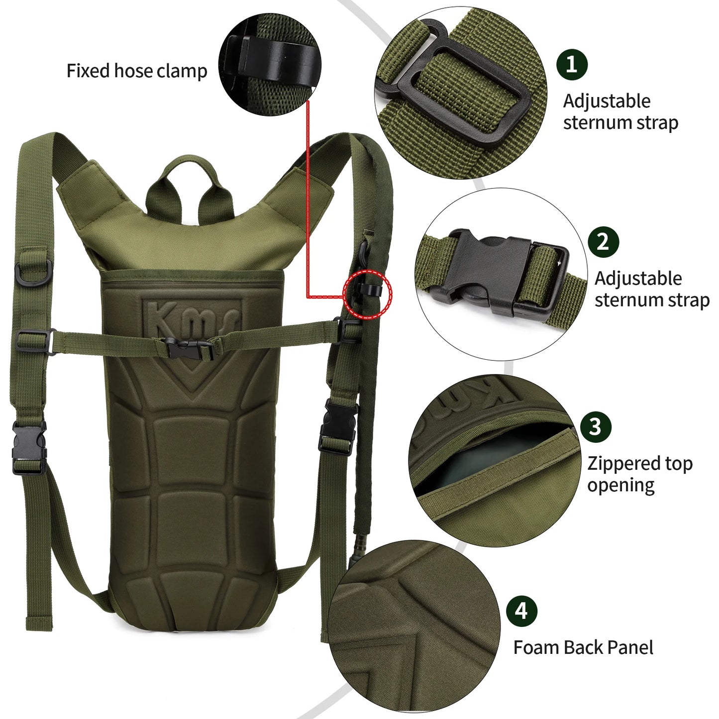 Hydration Backpack with 3L Water Bladder – Tactical Camel Pack