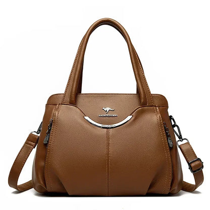 Leather Tote Shoulder Bag for Women – Large Crossbody Handbag