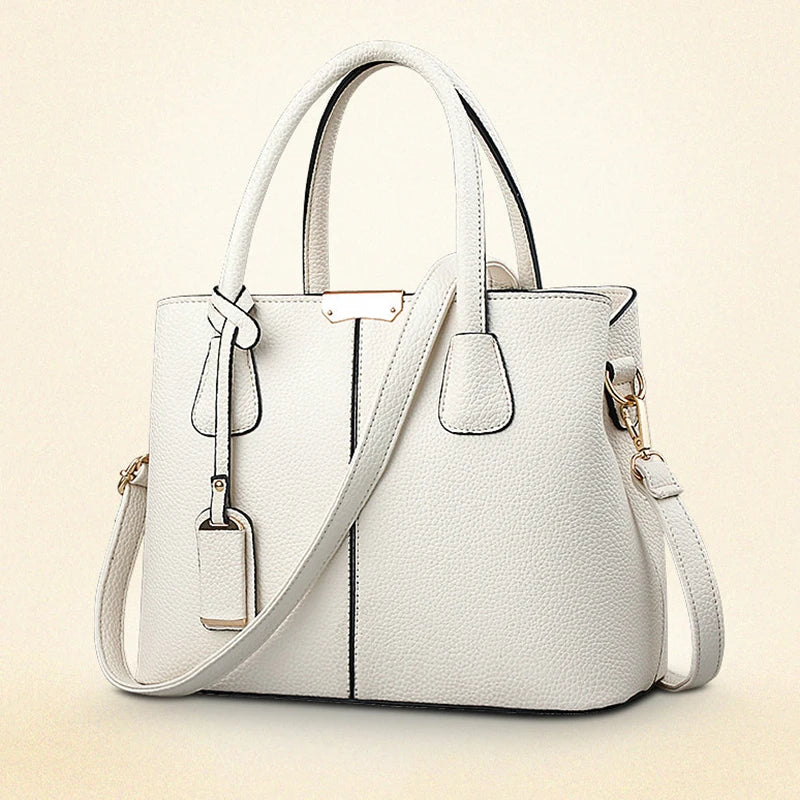Large Women's Tote Bag – Structured Square Shoulder Handbag
