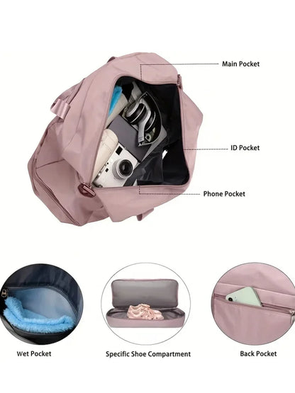 Expandable Travel Duffle Bag | Women's Gym & Weekend Overnight Bag
