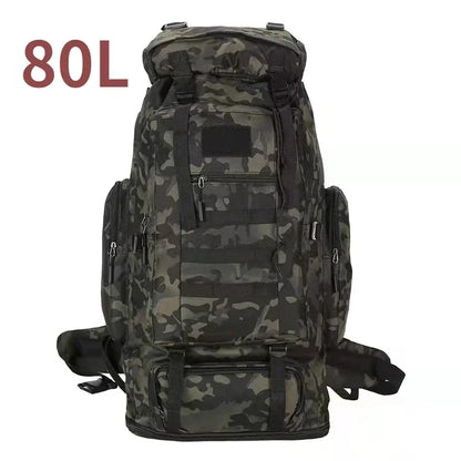 Tactical Mountaineering Backpack 80L/100L – Hiking & Camping Bag