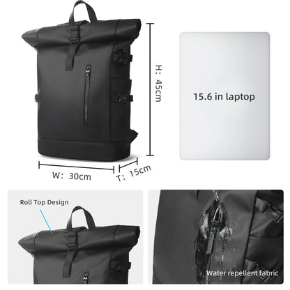 Expandable Waterproof Travel Backpack with 15.6" Laptop Compartment