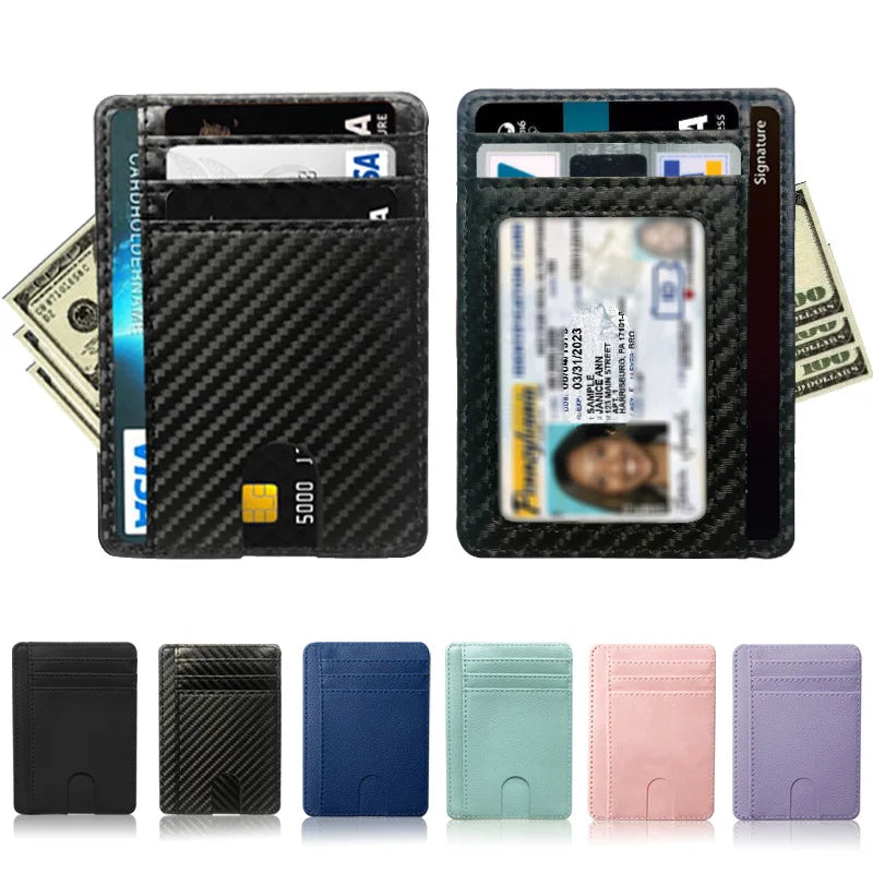 RFID Blocking Slim Card Holder Wallet – 8 Slot Leather