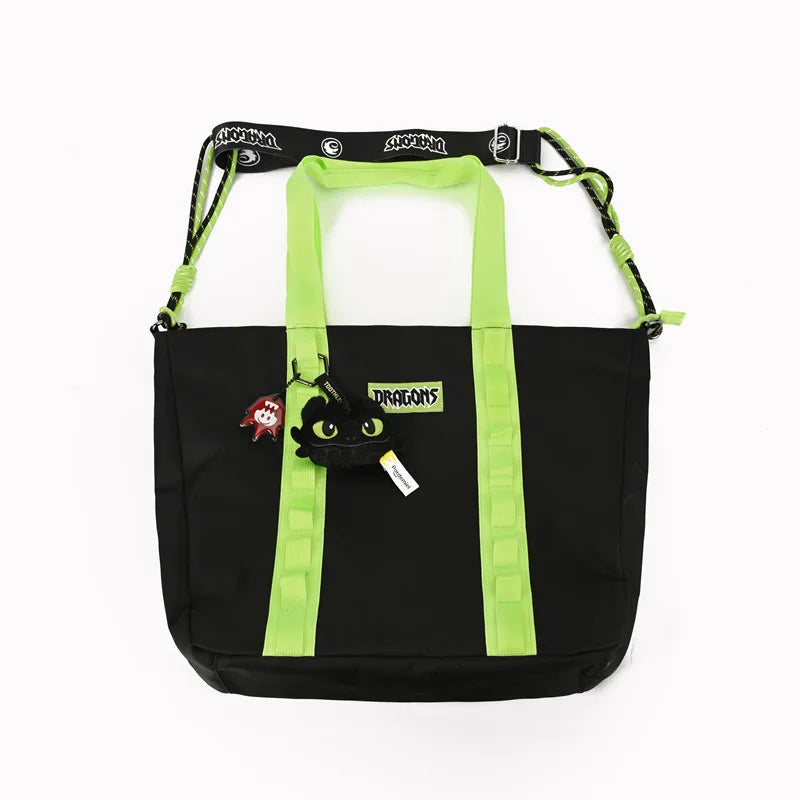 Toothless Plush Keychain & Denim Tote Bag – How to Train Your Dragon Gift