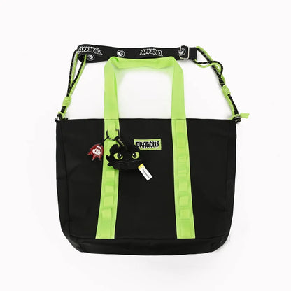 Toothless Plush Keychain & Denim Tote Bag – How to Train Your Dragon Gift