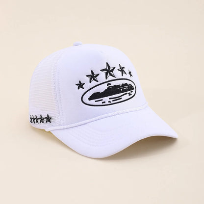 Unisex Men Women Cap Pentagram Embroidery Baseball Net Caps Spring Summer Outdoor Adjustable Casual