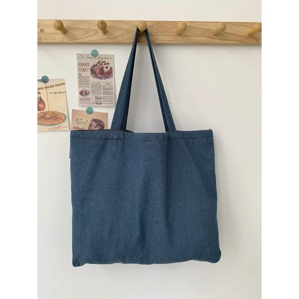 Denim Tote Bag Large Capacity Women's Shoulder Bag