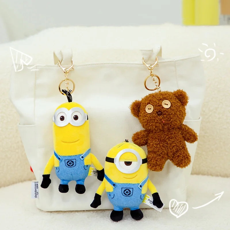Cute Bear Plush Keychain Stuffed Animal Bag Charm Pendant