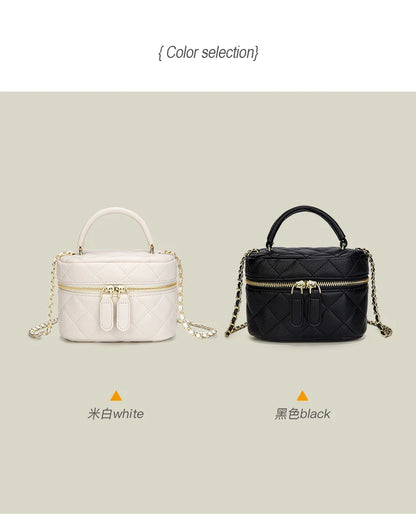 Quilted Crossbody Bag Women – Mini PU Leather Chain Shoulder Handbag
