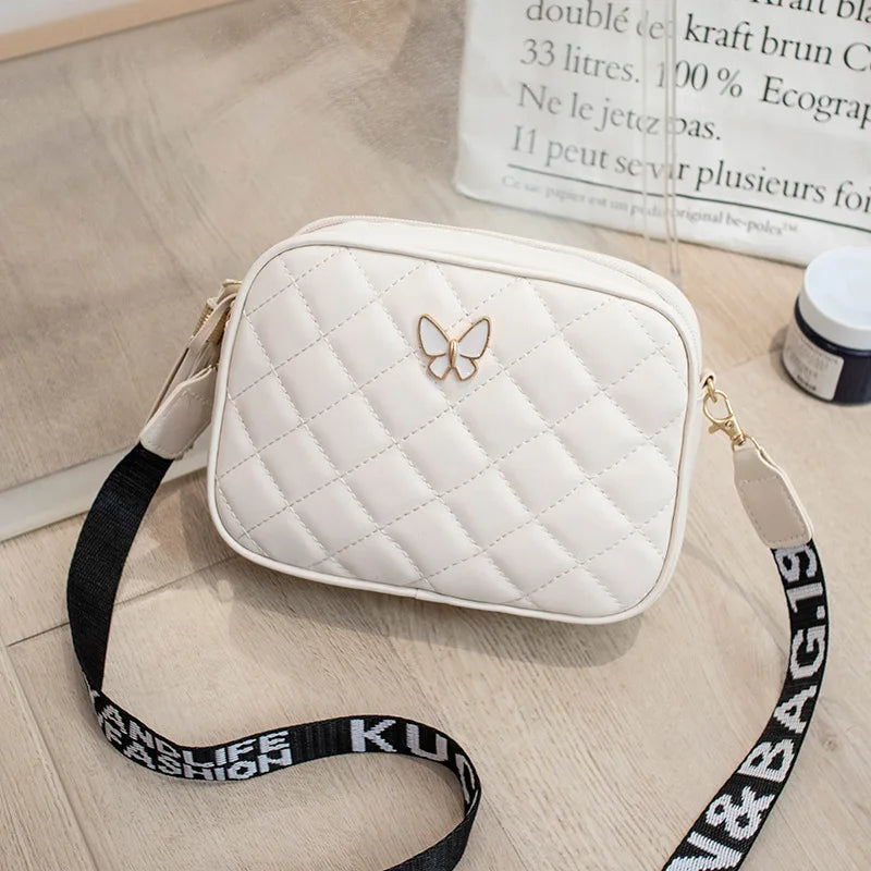 Diamond Pattern Quilted Crossbody Bag for Women