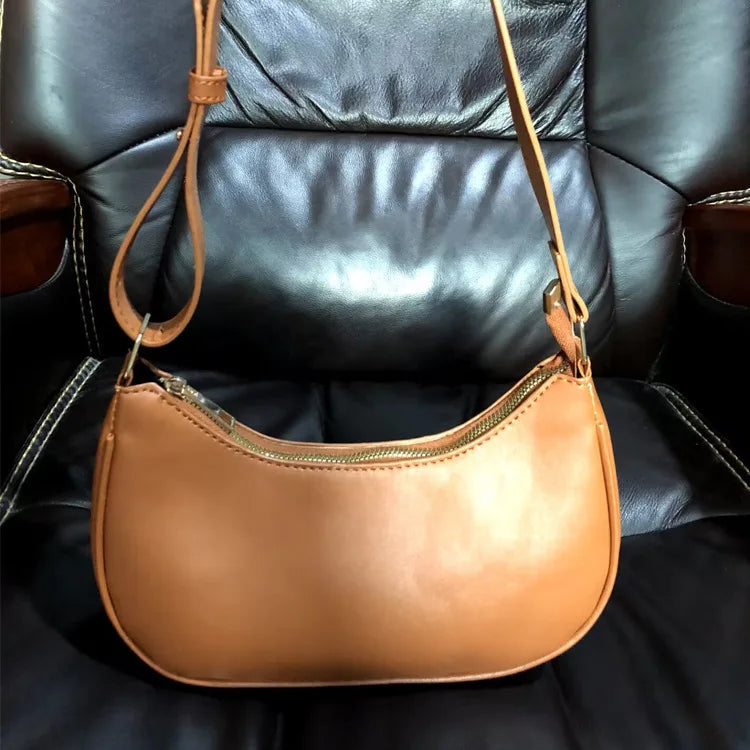Saddle Shoulder Bag – Women's PU Leather Underarm Clutch Purse
