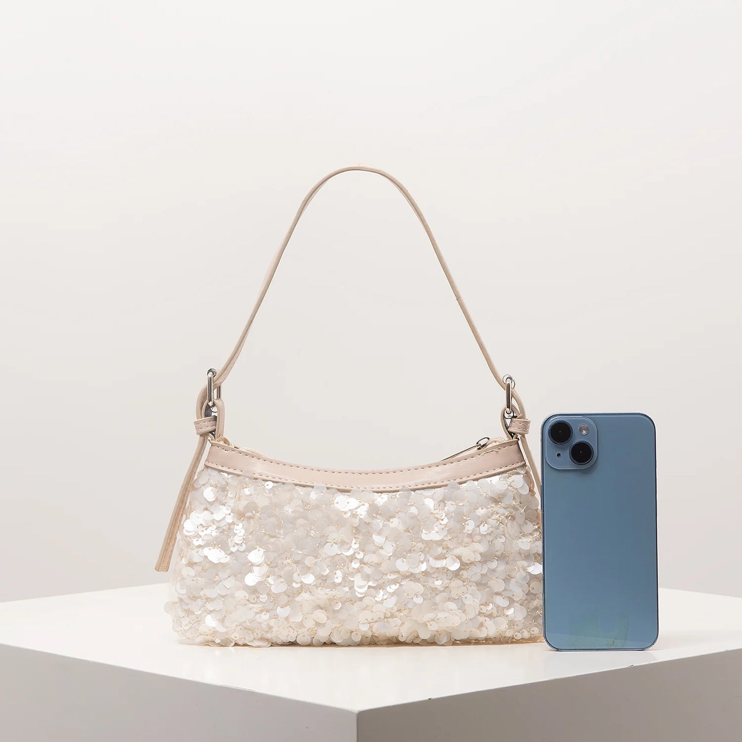 Sequin Shoulder Bag – Glitter Baguette Purse for Prom & Gala