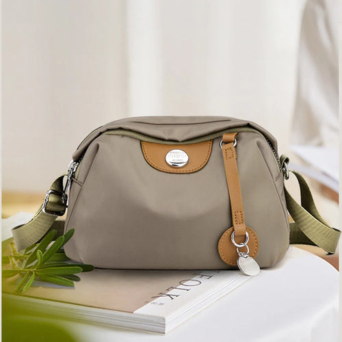 Waterproof Nylon Crossbody Bag - Women's Shell Shoulder Handbag